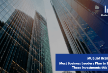Muslim Insider - corporate building image with title Most Business Leaders Plan to Boost These Investments this Year